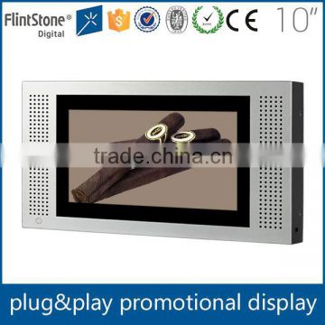 FlintStone 10 inch LCD industrial media player, pos promotion for advertisement, advertising video display