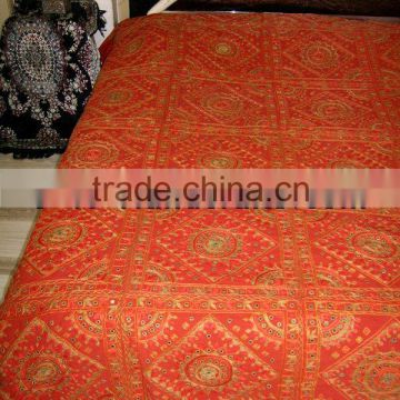 Beatuiful Ethnic Hand Embroidered Bed Covers BedSheet