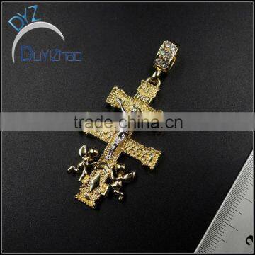 cheap alloy hip hop custom cross pendants made jewelry