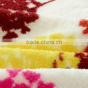 colorful nuture flower design soft coral fleece blanket
