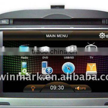 HYUNDAI-IX35 2 DIN 7 inch TFT LCD special car DVD GPS player with Bluetooth, IPOD,TV, radio, SD, USB, steering wheel control,etc