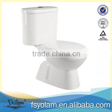 bathroom washdown ceramic two piece p trap toilet