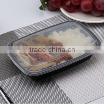 Export disposable food grade plastic storage container with clear lid leakproof