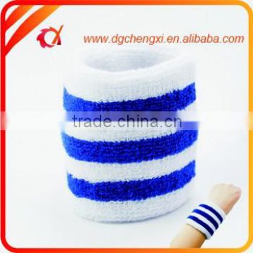 2015 white & blue stripe Cotton Wristband