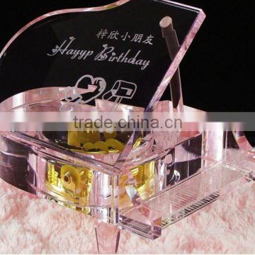 Beautiful crystal music instrument / piano model for souvenirs gifts and home decoration