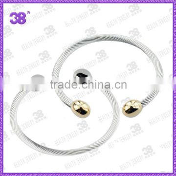 2013 wholesale top charm adjustable wire mood bangle handmade wire bangles