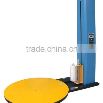 Heavy duty pallet wrapping machine with rotary turntable