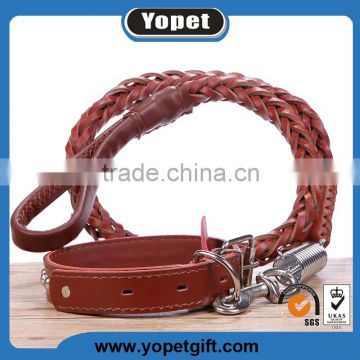 High Quality Wholesale Rope Leather Dog Leashes, Leather Leashes for Dogs