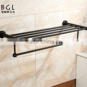 new type zinc alloy black color bathroom sanitary items towel rack