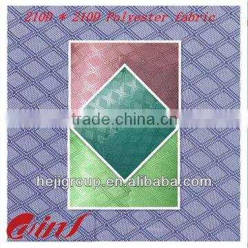 210D polyester diamond jacquard oxford fabric pu/pvc/uly coated for bag