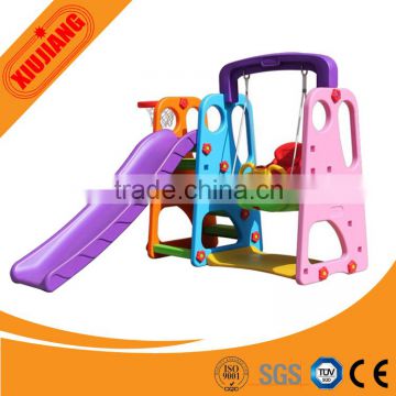 Baby play set indoor plastic slide and swing for sale