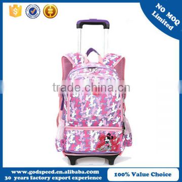 2015 Colorful students trolley backpcak nylon fabric utx buckle with many pockets