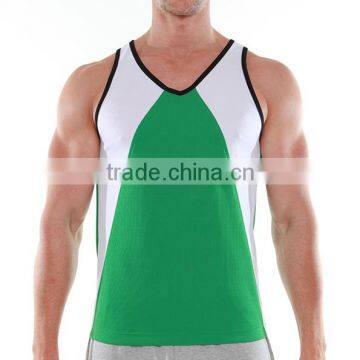 new design 2016 Fashionable 100 %cotton Men gym tank top