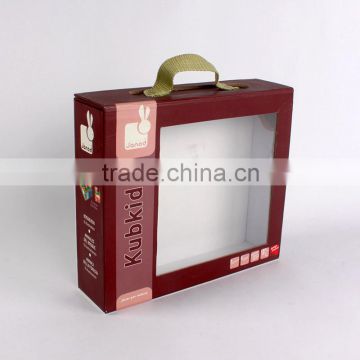 Cute design toy package paper box with PVC window