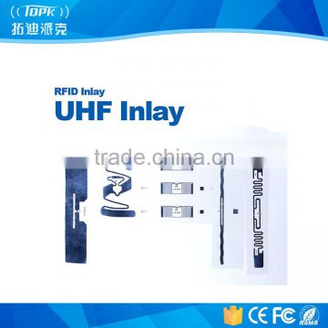 UHF RFID wet inlay label alien 9662 programmable rfid tag