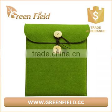 Green Field bags hand made felt bag envelope clutch bag