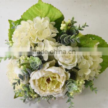 Wedding white rose flowers/luxury bouquet rose/artificial rose flores
