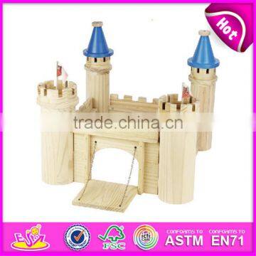 2016 top fashion funny wooden toy castles for boys W06A094