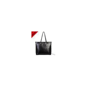Durable Black Nappa Leather Shoulder Handbags / High End Genuine Leather Handbags