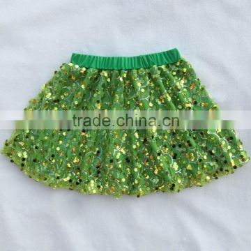 Yiwu Latest Shimmer Skirt Design Short Sequin Princess Girls' Dresses Toddler Paillette Tutu Skirt Wholesale