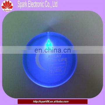 customized logo glowing pin led badge