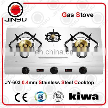 sales hot 3 brass burner stainless steel cooktop best gas stove
