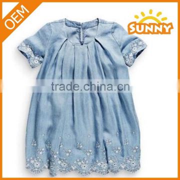 Factory Directly Wholesale Denim Jean Baby Dress