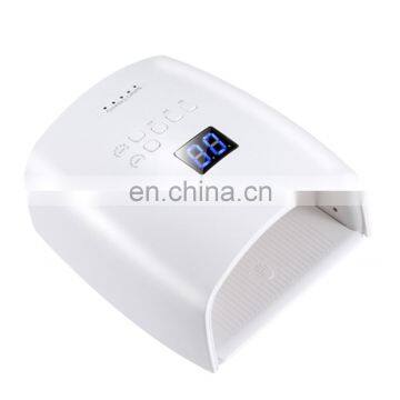 2020 New Product 48W 4 Timers Cordless Rechargeable LED UV Nail Lamp for Salon