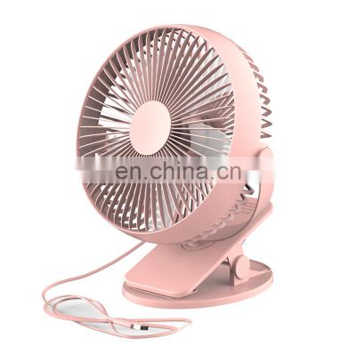 Amazo Best Sellers New Design W19 Usb Rechargeable Low-noise/Noiseless Rotating Oscillating Portable Clip Fan