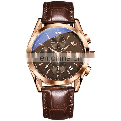 OLEVS 2872 Men Quartz Watch Fashion Sport luxury Leather Waterproof Watches for man