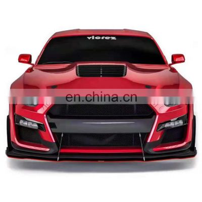 Runde New Arrival Carbon Fiber Material GT500 APR Style Front Lip For Ford Mustang Body Kit