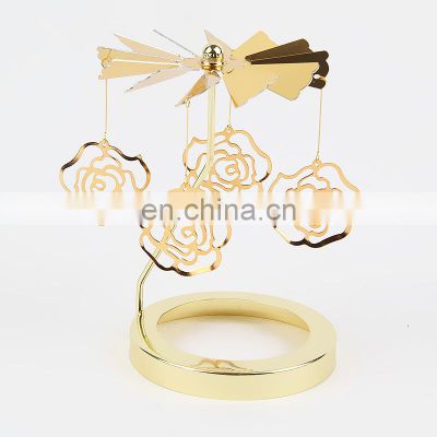 ENO factory Customize Carousel Spinning decor scented candle accessories rotating candlestick for decor