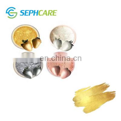 Private Label Food Additive Metallic Pigment Pearl Mica Gold Powder Edible Glitter for Cakes Drinks Food coloring