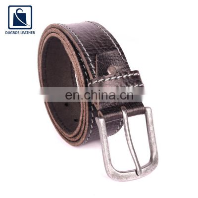 2022 Latest Collection of Nickle Fitting Fashion Style Buckle Closure Type Men Genuine Leather Belt for Bulk Purchase