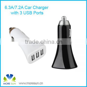 Each port have smart IC 5V 7.2A quick charge 3 ports usb car charger