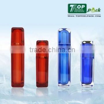 2015 Unique 15ml 30ml 50ml 100ml Cosmetic Plastic Square Bottles with Lotion Pump