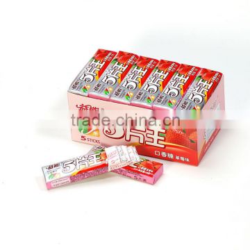 5 sticks chewing gum fruit chews candy