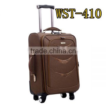 2013 Ladies EVA brown travel hot sale beauty convenient expandable trolley suitcase with four wheels