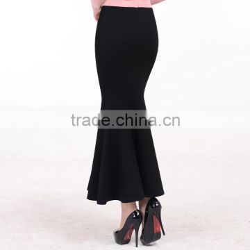 Women's High Waisted Black Maxi Long Solid Skirt OEM ODM Type Clothes Factory Guangzhou Customization supplier