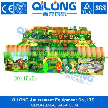 2016 factory price cheap and new design kids indoor playground for restaurant