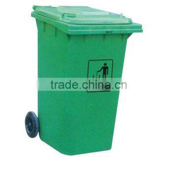 Outdoor HDPE 360L trash can with wheels