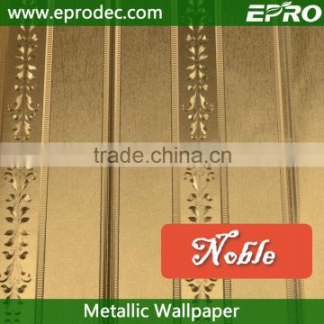 Golden metallic wallpaper for home decoration