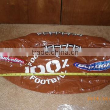 Large Budweiser Bud Light 100% Football Inflatable Beer Blow Up Ball NFL Beach