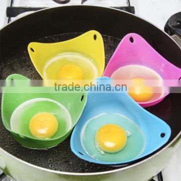 Hot selling kitchen silicone egg poacher, egg cooker, egg boiler