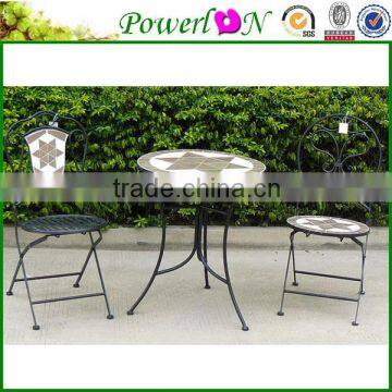Hot Selling Color Folding Wrought Iron Outdoor Table Garden Furniture For Home Backyard J15M TS05 X13 PL08-6233CP