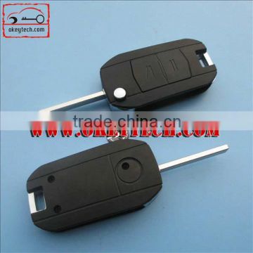 OkeyTech Opel 2 button flip modified remote key blank HU100 blade for flip key Opel for car flip key
