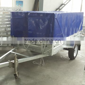 Hot dipped galvanized 7x4 box trailer/tarp trailer/cage trailer for car