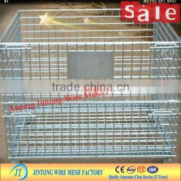 stackable storage cage/folding wire mesh container directly for the high end market