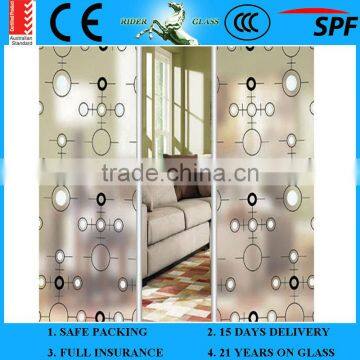 Clear 3-19mm Decorative plates Glass Screen