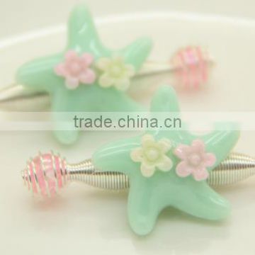 Wholesale new fashion hot sale kiki star with flower hairbands hairclip hair bow